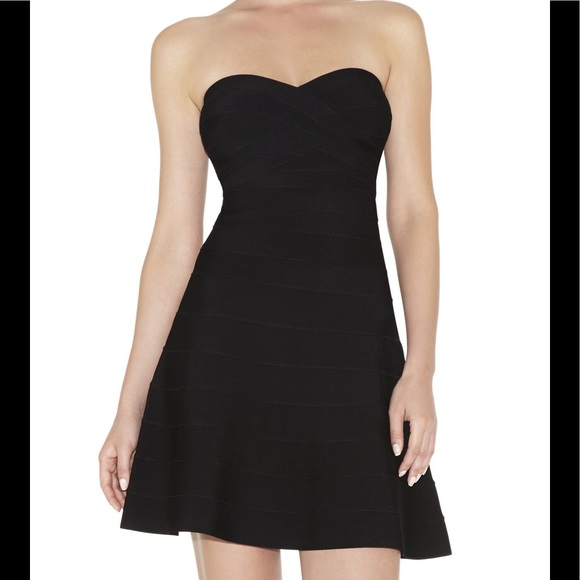 Herve Leger Black Akari Dress - Picture 2 of 8